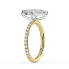 The Astra Ring - Marquise Solitaire with Pavé Band