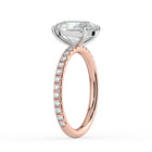 The Astra Ring - Oval Solitaire with Pavé Band