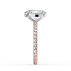 The Astra Ring - Oval Solitaire with Pavé Band
