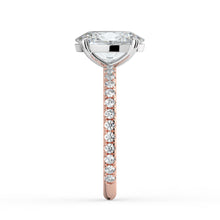 The Astra Ring - Oval Solitaire with Pavé Band