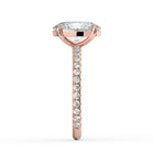 The Astra Ring - Oval Solitaire with Pavé Band