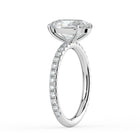The Astra Ring - Oval Solitaire with Pavé Band