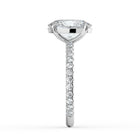 The Astra Ring - Oval Solitaire with Pavé Band