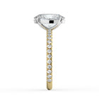 The Astra Ring - Oval Solitaire with Pavé Band