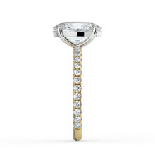 The Astra Ring - Oval Solitaire with Pavé Band