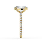 The Astra Ring - Oval Solitaire with Pavé Band