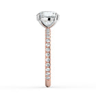 The Astra Ring - 4 Claw Round Solitaire with Pavé Band