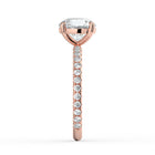 The Astra Ring - 4 Claw Round Solitaire with Pavé Band