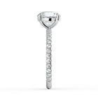 The Astra Ring - 4 Claw Round Solitaire with Pavé Band