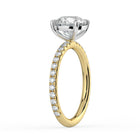 The Astra Ring - 4 Claw Round Solitaire with Pavé Band
