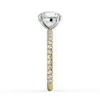 The Astra Ring - 4 Claw Round Solitaire with Pavé Band