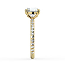 The Astra Ring - 4 Claw Round Solitaire with Pavé Band