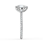 The Astra Ring - 6 Claw Round Solitaire with Pavé Band