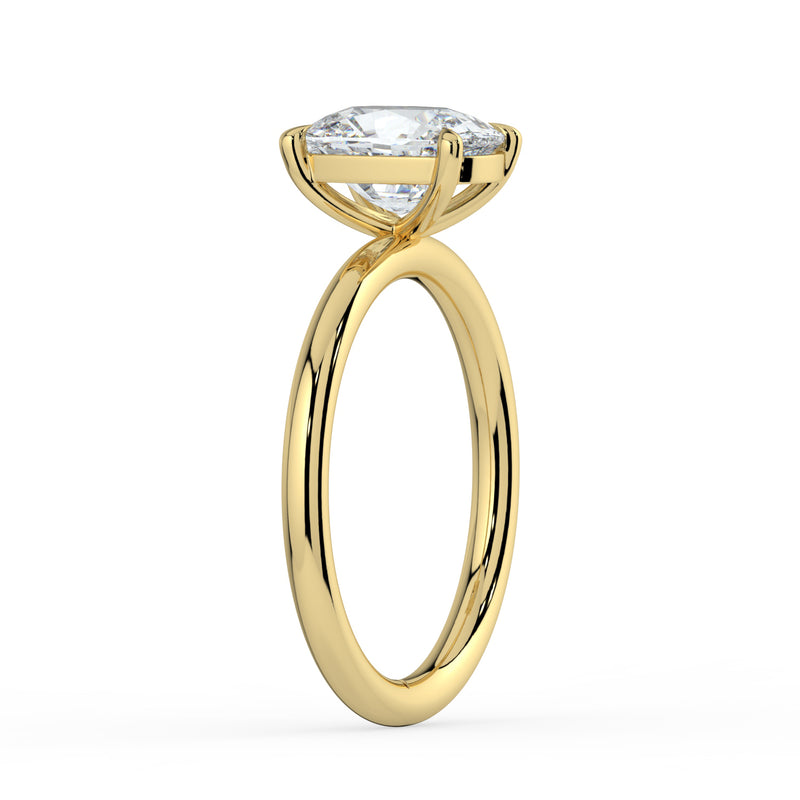 The Nova Ring - Elongated Cushion Solitaire
