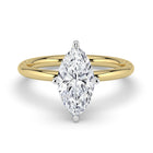 The Nova Ring — Marquise Solitaire Lab-Grown Diamond Engagement Ring in Two-Tone Yellow and White Gold | The Jewel Concierge