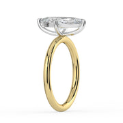 The Nova Ring — Marquise Solitaire Lab-Grown Diamond Engagement Ring in Two-Tone Yellow and White Gold | The Jewel Concierge