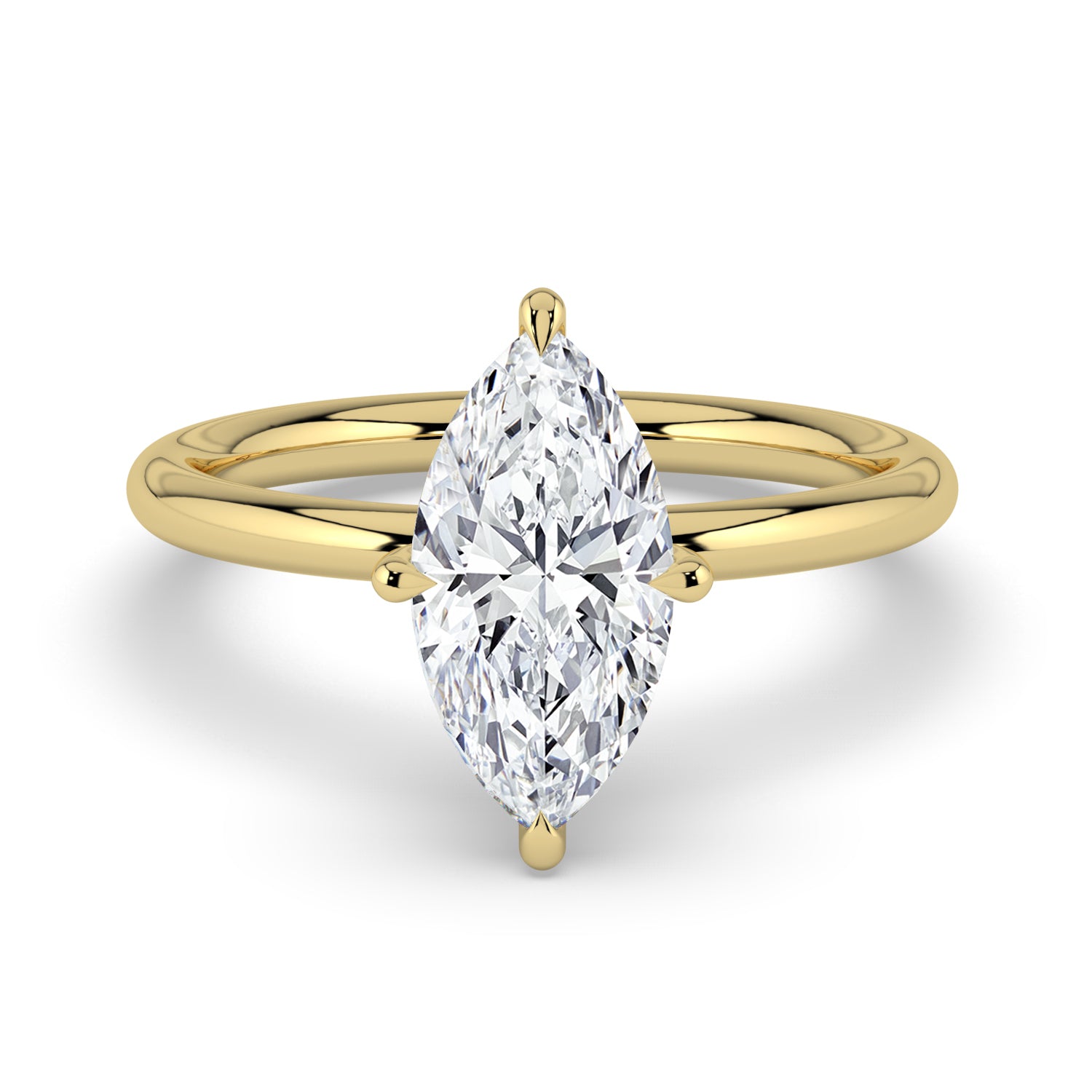 The Nova Ring - Marquise Solitaire