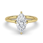 The Nova Ring — Marquise Solitaire Lab-Grown Diamond Engagement Ring in Yellow Gold | The Jewel Concierge