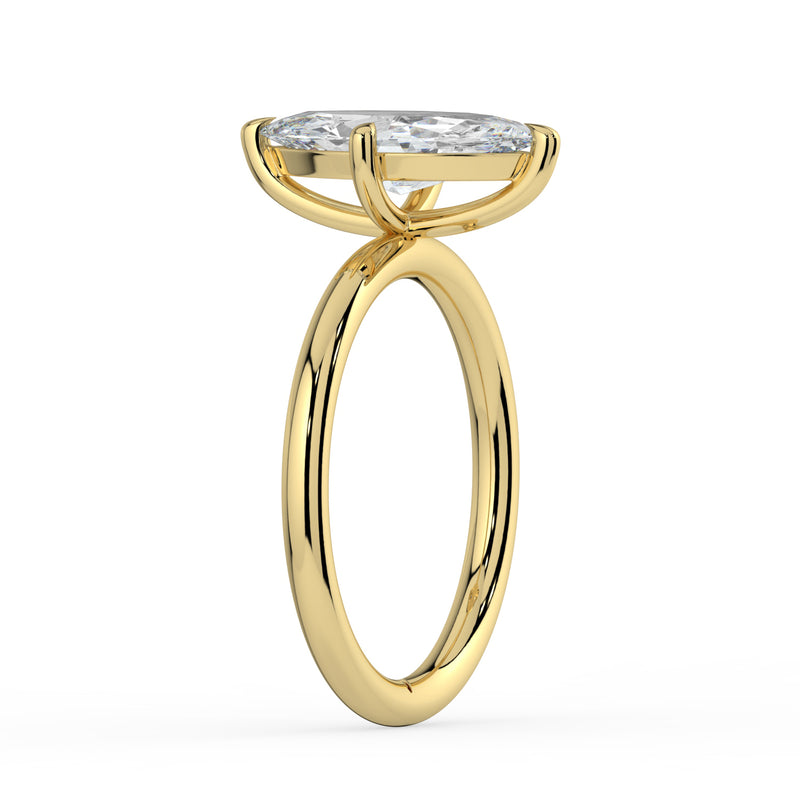 The Nova Ring - Marquise Solitaire