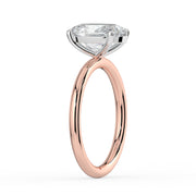 The Nova Ring — Oval Solitaire Lab-Grown Diamond Engagement Ring in Two-Tone Rose and White Gold | The Jewel Concierge