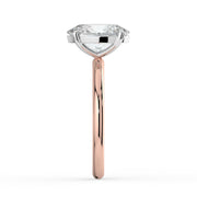 The Nova Ring — Oval Solitaire Lab-Grown Diamond Engagement Ring in Two-Tone Rose and White Gold | The Jewel Concierge