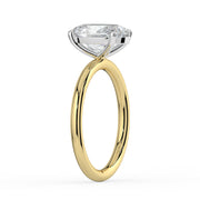 The Nova Ring — Oval Solitaire Lab-Grown Diamond Engagement Ring in Two-Tone Yellow and White Gold | The Jewel Concierge