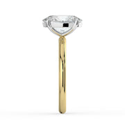 The Nova Ring — Oval Solitaire Lab-Grown Diamond Engagement Ring in Two-Tone Yellow and White Gold | The Jewel Concierge