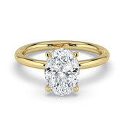 The Nova Ring — Oval Solitaire Lab-Grown Diamond Engagement Ring in Yellow Gold | The Jewel Concierge