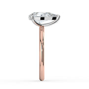 The Nova Ring — Pear Solitaire Lab-Grown Diamond Engagement Ring in Two-Tone Rose and White Gold | The Jewel Concierge