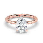 The Nova Ring — Pear Solitaire Lab-Grown Diamond Engagement Ring in Rose Gold | The Jewel Concierge