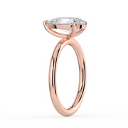 The Nova Ring — Pear Solitaire Lab-Grown Diamond Engagement Ring in Rose Gold | The Jewel Concierge