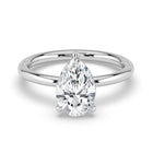 The Nova Ring — Pear Solitaire Lab-Grown Diamond Engagement Ring in White Gold | The Jewel Concierge