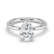 The Nova Ring — Pear Solitaire Lab-Grown Diamond Engagement Ring in White Gold | The Jewel Concierge