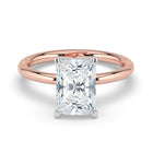 The Nova Ring — Radiant Solitaire Lab-Grown Diamond Engagement Ring in Two-Tone Rose and White Gold | The Jewel Concierge