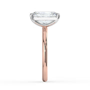The Nova Ring — Radiant Solitaire Lab-Grown Diamond Engagement Ring in Two-Tone Rose and White Gold | The Jewel Concierge
