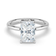 The Nova Ring — Radiant Solitaire Lab-Grown Diamond Engagement Ring in White Gold | The Jewel Concierge