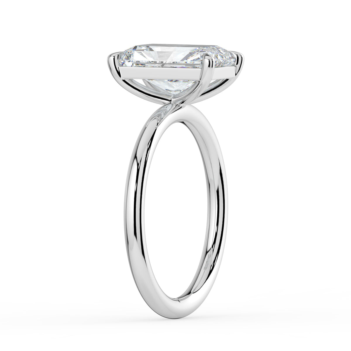 The Nova Ring — Radiant Solitaire Lab-Grown Diamond Engagement Ring in White Gold | The Jewel Concierge