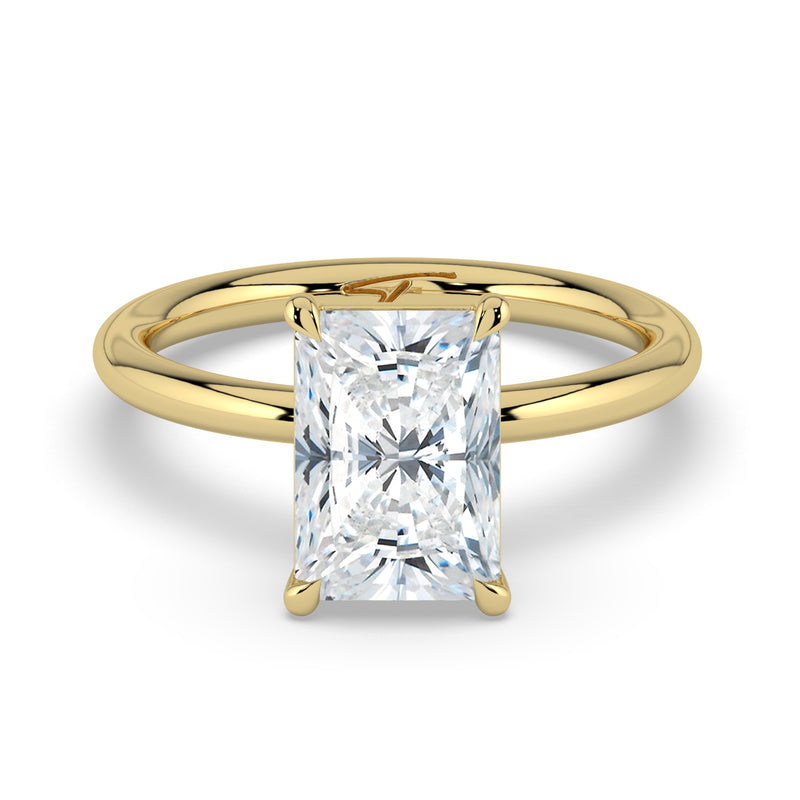 The Nova Ring — Radiant Solitaire Lab-Grown Diamond Engagement Ring in Yellow Gold | The Jewel Concierge