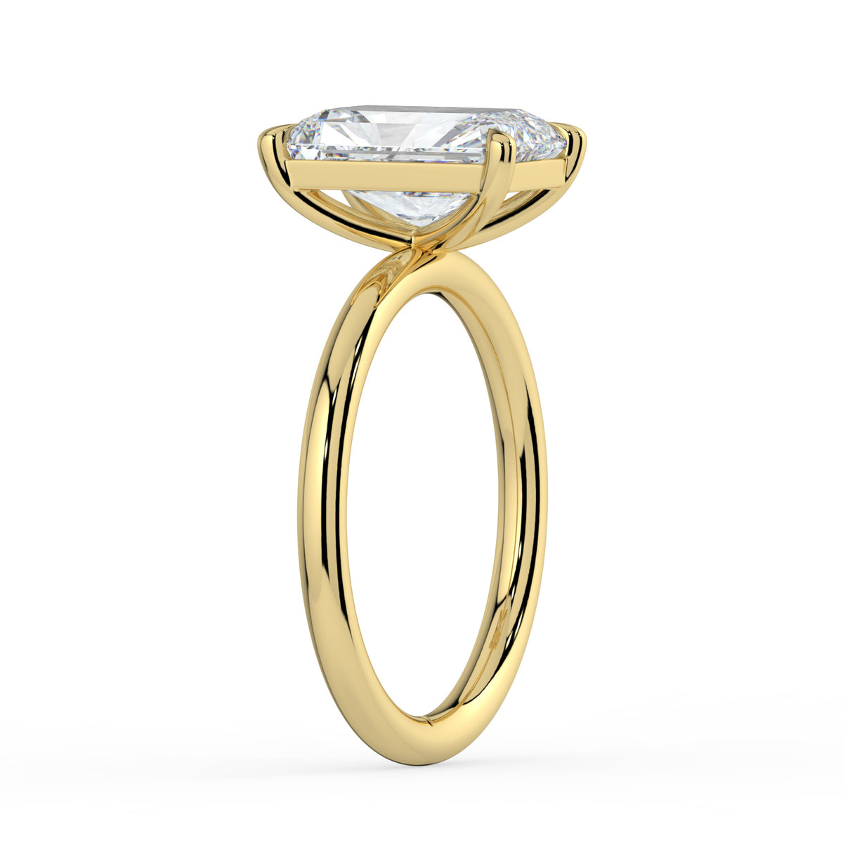 The Nova Ring — Radiant Solitaire Lab-Grown Diamond Engagement Ring in Yellow Gold | The Jewel Concierge