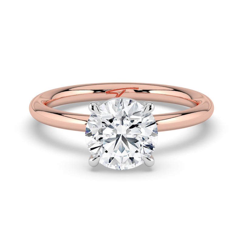 The Nova Ring – 4 Claw Round Solitaire – The Jewel Concierge