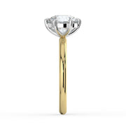The Nova Ring — 6 Claw Round Solitaire Lab-Grown Diamond Engagement Ring in Two-Tone Yellow and White Gold | The Jewel Concierge