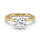 The Nova Ring — 6 Claw Round Solitaire Lab-Grown Diamond Engagement Ring in Yellow Gold | The Jewel Concierge