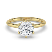 The Nova Ring — 6 Claw Round Solitaire Lab-Grown Diamond Engagement Ring in Yellow Gold | The Jewel Concierge