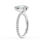 The Astra Ring - Pear Solitaire with Pavé Band