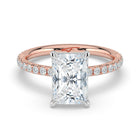 The Astra Ring - Radiant Solitaire with Pavé Band