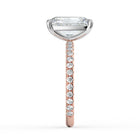 The Astra Ring - Radiant Solitaire with Pavé Band