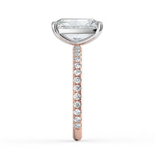 The Astra Ring - Radiant Solitaire with Pavé Band