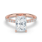 The Astra Ring - Radiant Solitaire with Pavé Band