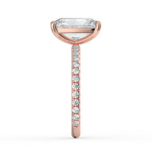 The Astra Ring - Radiant Solitaire with Pavé Band