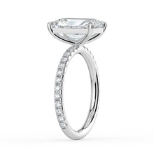 The Astra Ring - Radiant Solitaire with Pavé Band